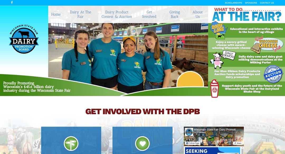 Wisconsin State Dairy Fair website image website image